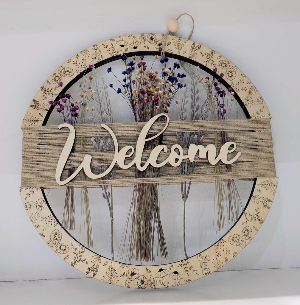 HD - Door Sign Welcome Floral