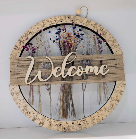 HD - Door Sign Welcome Floral