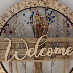 HD - Door Sign Welcome Floral - view 2