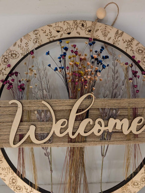 HD - Door Sign Welcome Floral