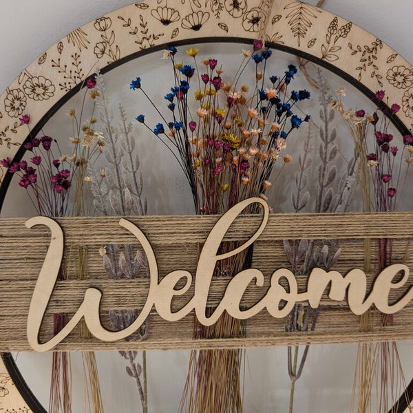 HD - Door Sign Welcome Floral
