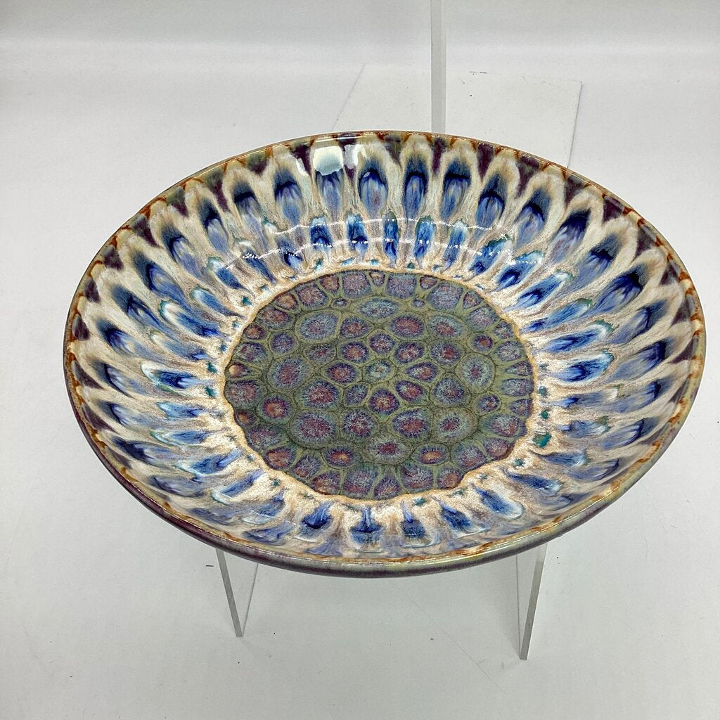 Merlot Peacock Serving Bowl