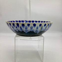 Cobalt Sapphire Float Peacock Serving Bowl - view 3