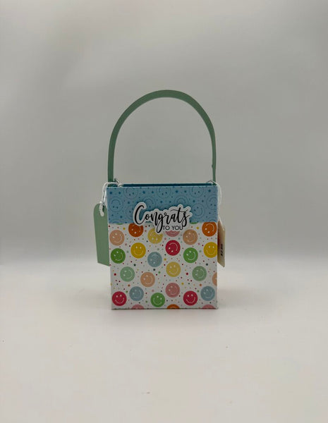 Mini Gift Bags - Congrats To You Smiley Faces