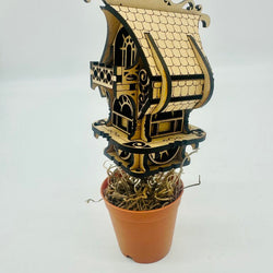 Plant Fairy House - Curved Roof - Unpainted - view 1
