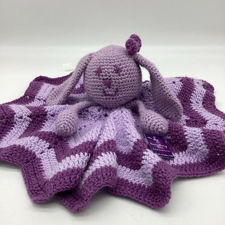 Crocheted Bunny Lovey Purple