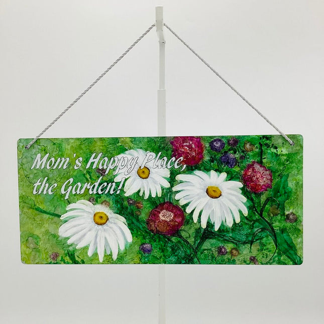 5x11 Metal Sign- Mom's Happy Place
