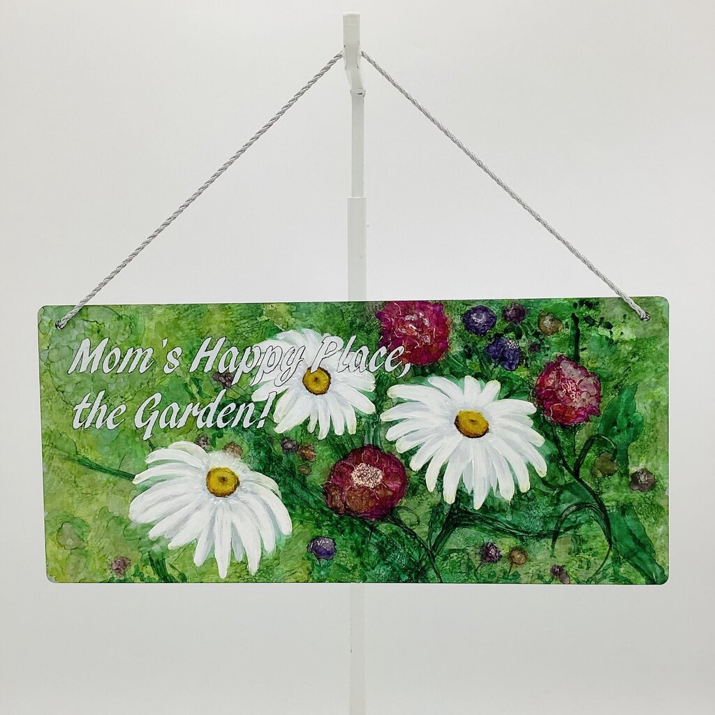5x11 Metal Sign- Mom's Happy Place