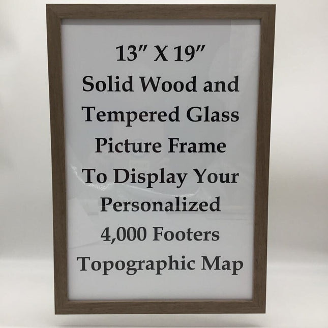 4,000 Footer Picture Frame for Personalized Edition Topographic Map