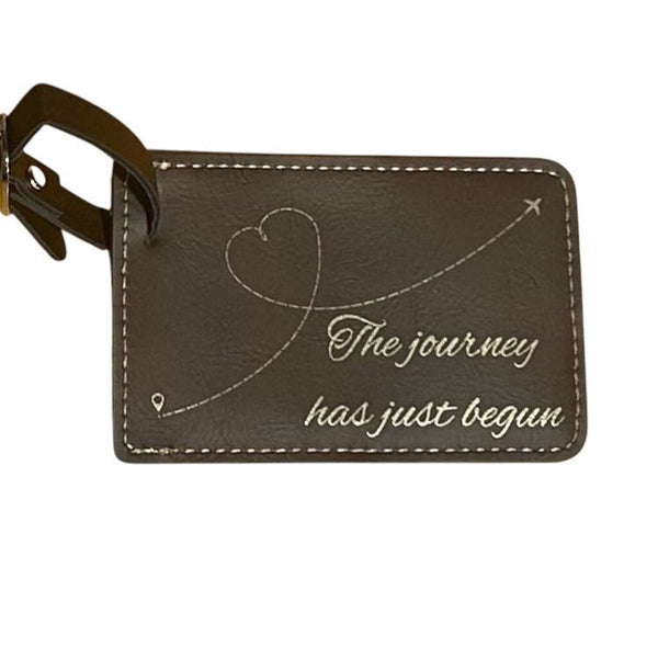 Luggage Tag The Journey Brown