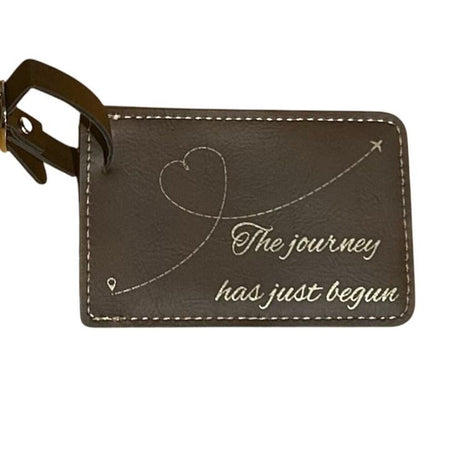 Luggage Tag The Journey Brown