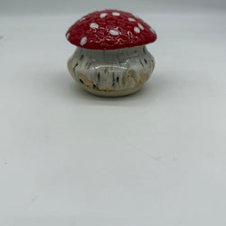 Mushroom Jar-red top - view 2