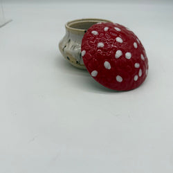 Mushroom Jar-red top - view 1