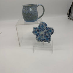 Blue Lace Mug and coaster - view 1