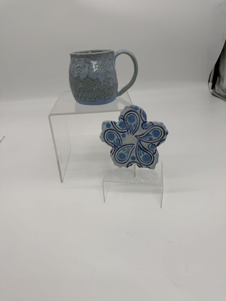 Blue Lace Mug and coaster