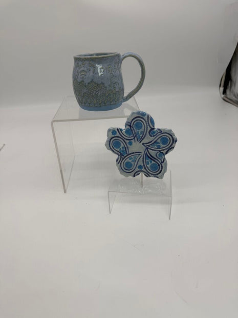 Blue Lace Mug and coaster