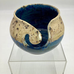 Yarn Bowl-Sapphire/Brown - view 2