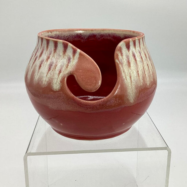 Yarn Bowl- Pink/White