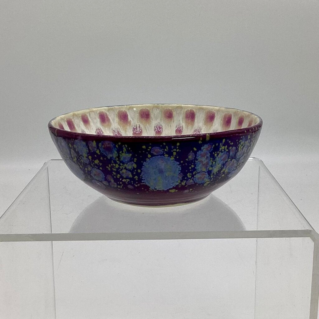 Ring Bowl- Purple Peacock/Hydrangea
