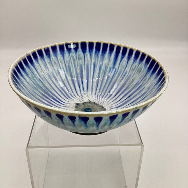 Serving Bowl- Cobalt Peacock