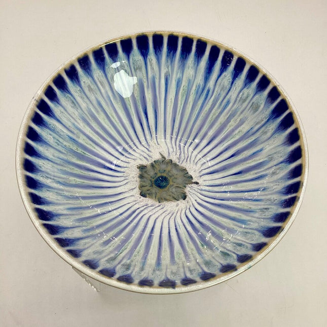 Serving Bowl- Cobalt Peacock