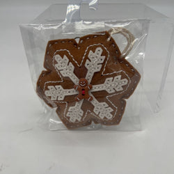 Gingerbread snowflake ornament - view 1