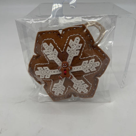 Gingerbread snowflake ornament