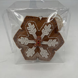 Gingerbread snowflake ornament - view 1