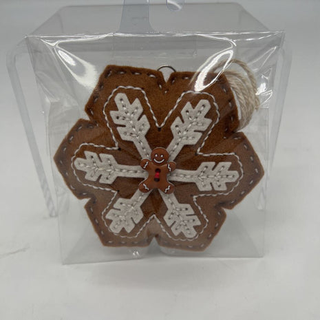 Gingerbread snowflake ornament