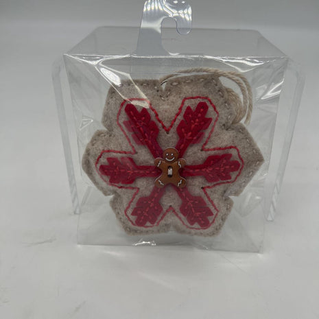 Gingerbread snowflake ornament