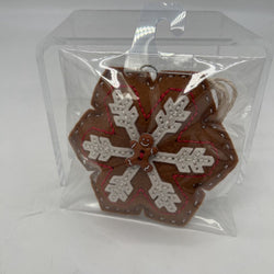 Gingerbread snowflake ornament - view 1