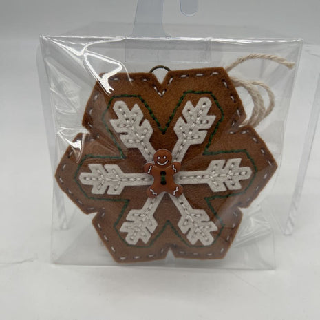 Gingerbread snowflake ornament