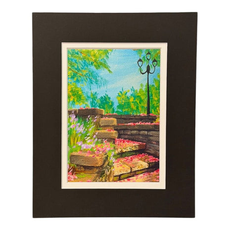Matted Print- spring Steps