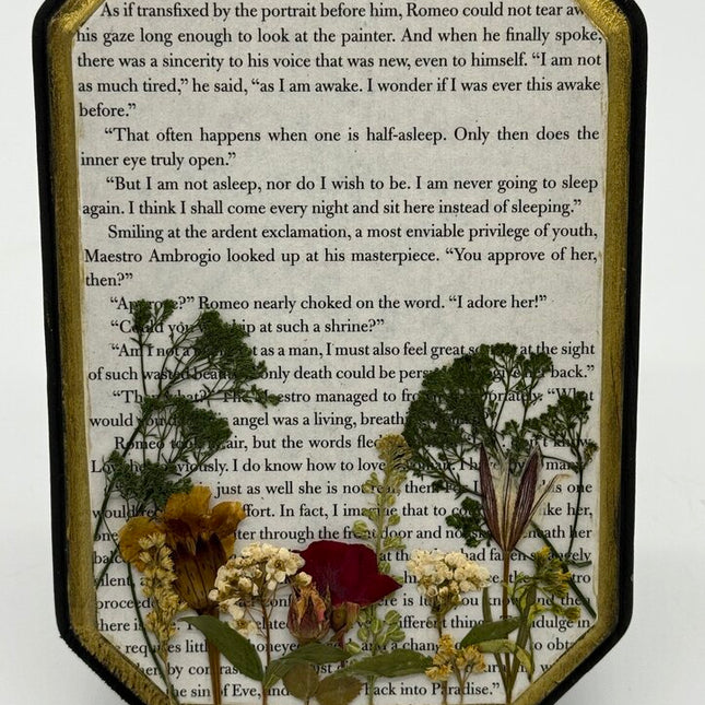 Book Floral Art Sign