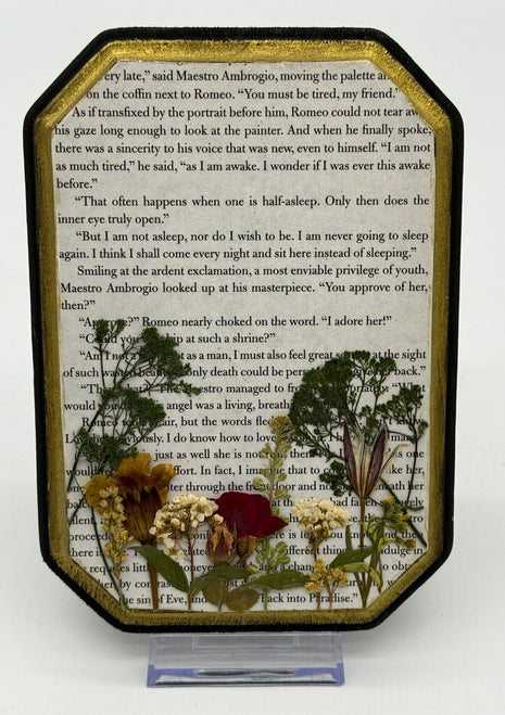 Book Floral Art Sign