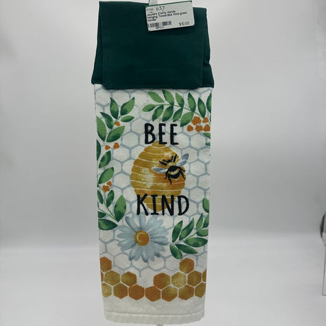 Hanging Towel-Bee Kind-green handle