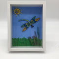 Framed Dragonfly blue and green