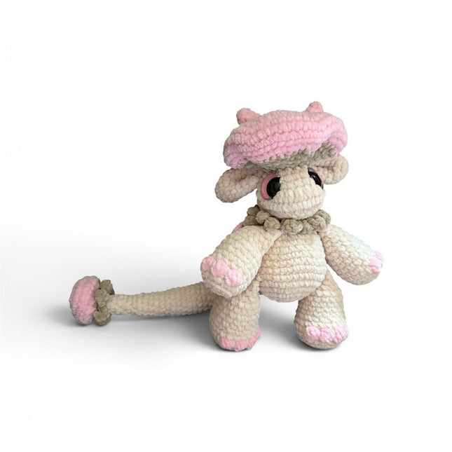 Crocheted mushie dragon