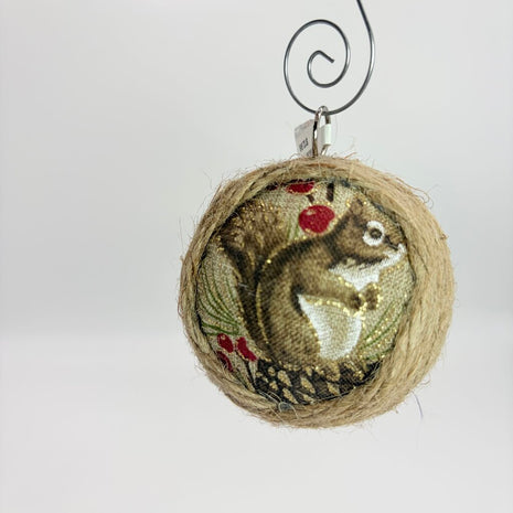 squirrel Shatterproof jute ornament