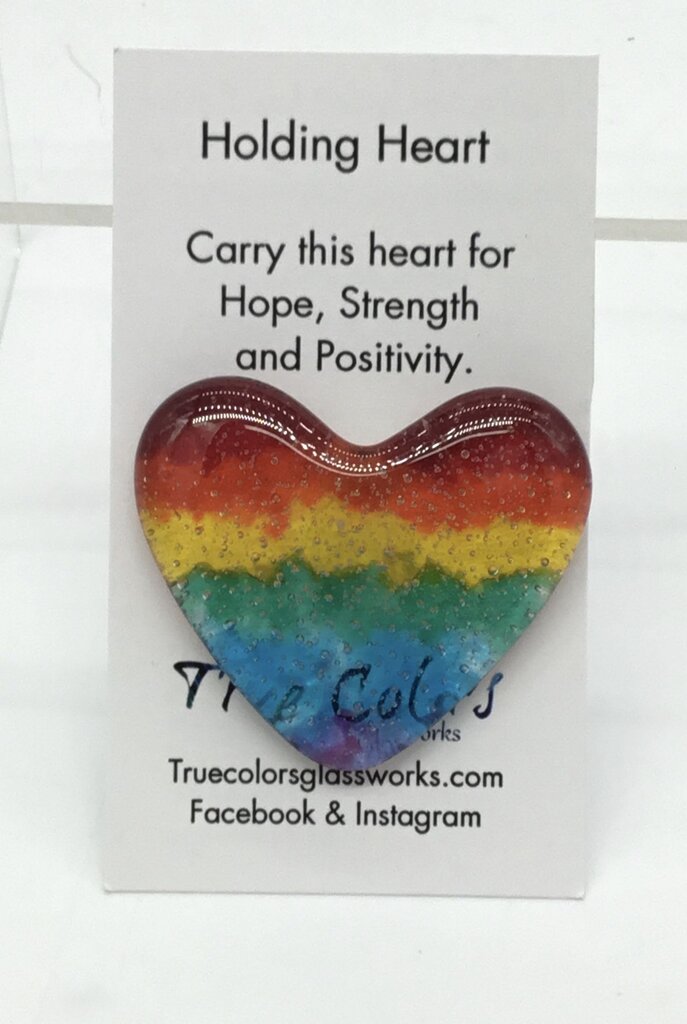Large Fused Glass Heart
