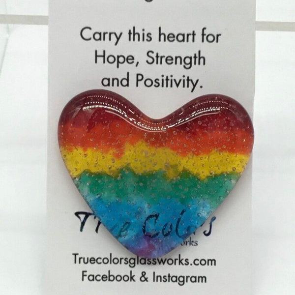 Large Fused Glass Heart