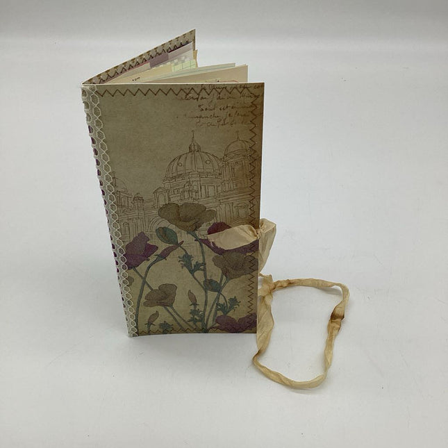 Flower and sketch handmade journal