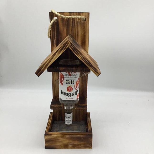Whiskey Bottle Birdfeeder-Jim Beam Bottle