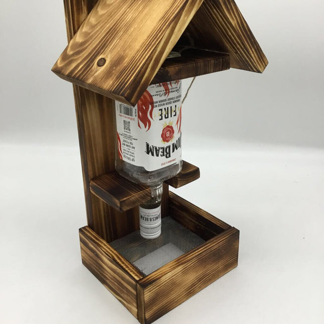 Whiskey Bottle Birdfeeder-Jim Beam Bottle