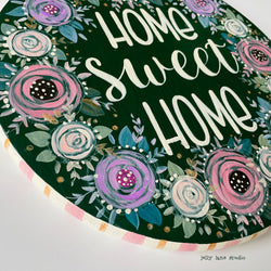 FLORAL WOOD SIGN- HOME SWEET HOME - view 3