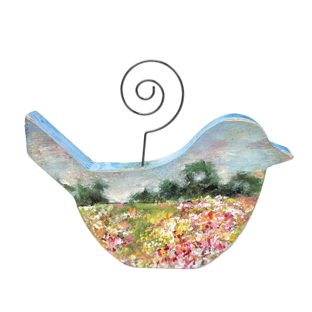 Hand painted bird shaped shelf sitters