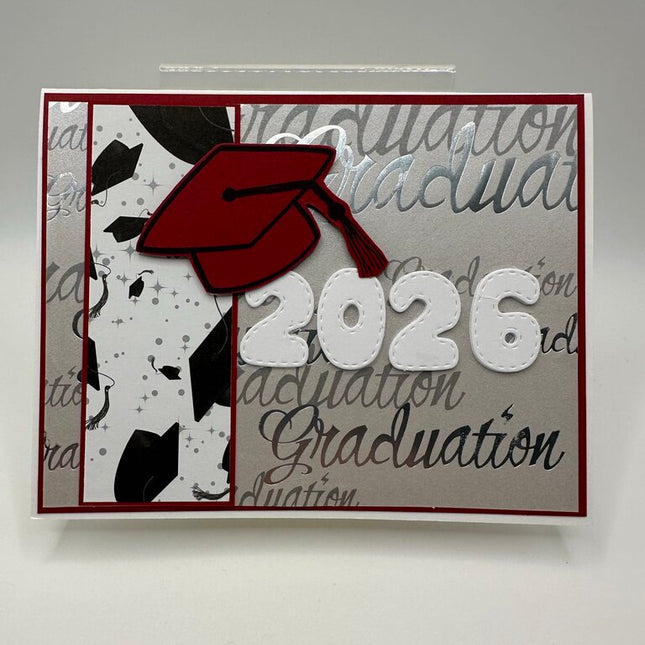 2026 Graduation Card Red/White