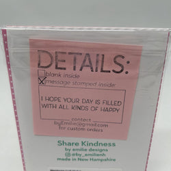 Stitched plaid floral card - view 2