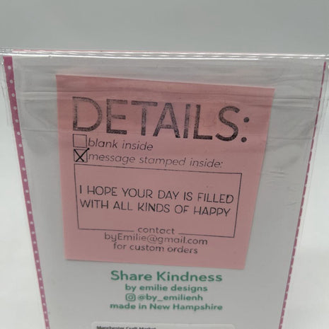 Stitched plaid floral card