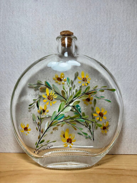 Flat oil bottle